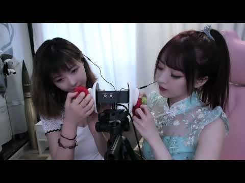 [小女巫露娜 ASMR]姐妹双人耳朵清洁助眠哄睡 ，无人声